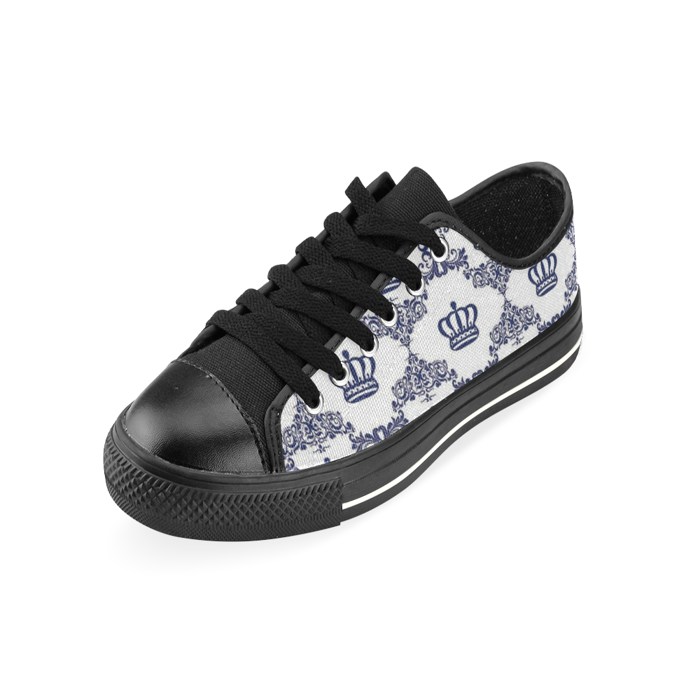 crown Low Top Canvas Shoes for Kid (Model 018)