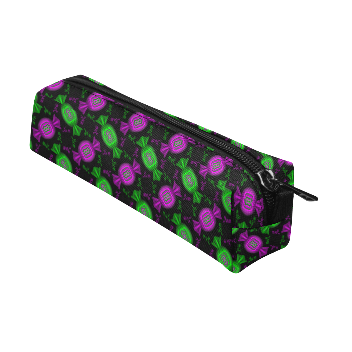Yummy Candy Pattern - Green And Purple Pencil Pouch/Small (Model 1681)