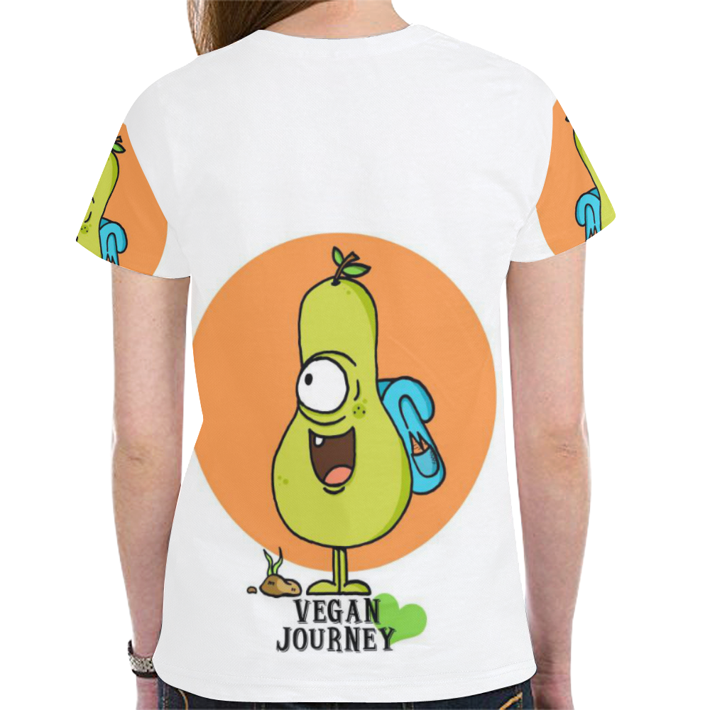 Vegan Journey New All Over Print T-shirt for Women (Model T45)