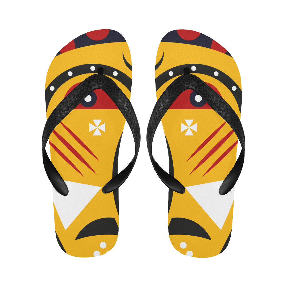 kuba tribal Flip Flops for Men/Women (Model 040)