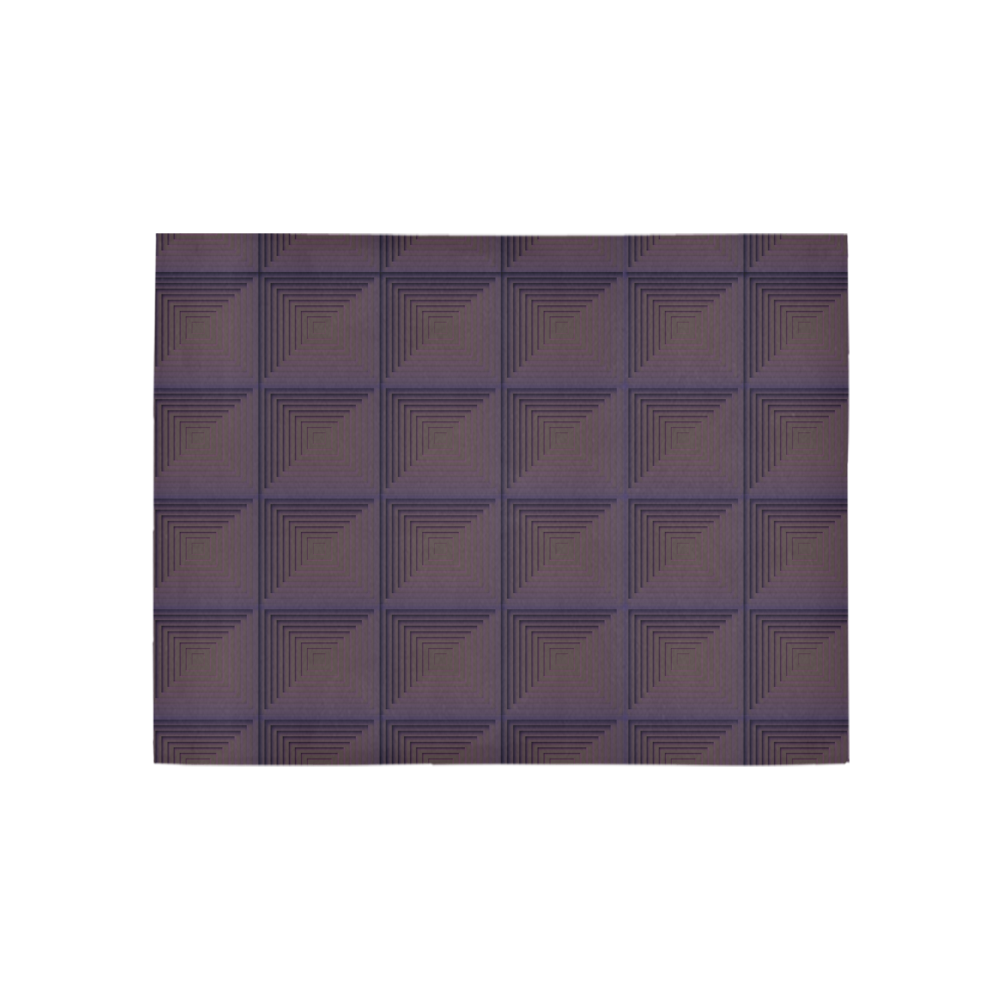 Greyish multicolored multiple squares Area Rug 5'3''x4'