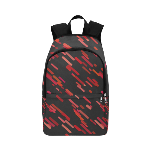 Red traces black Fabric Backpack for Adult (Model 1659)