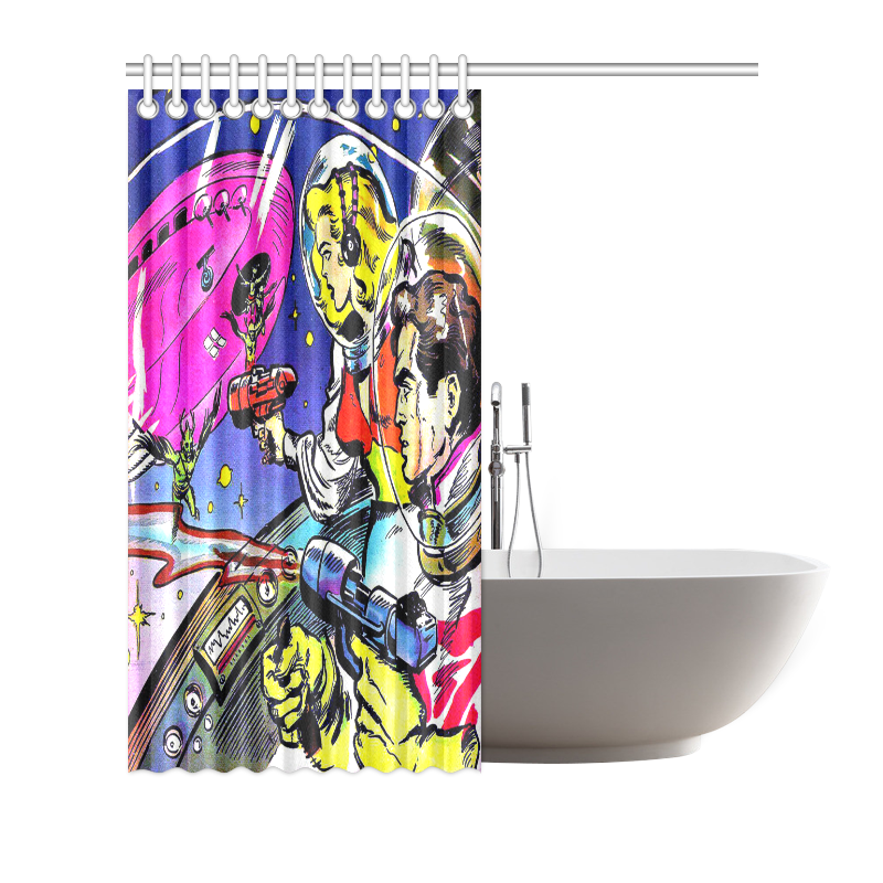 Battle in Space 2 Shower Curtain 72"x72"