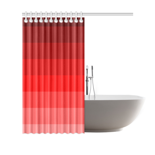 Red multicolored stripes Shower Curtain 69"x70"
