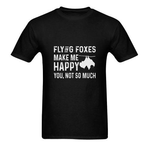 White flying foxes make me happy Men's T-Shirt in USA Size (Two Sides Printing)
