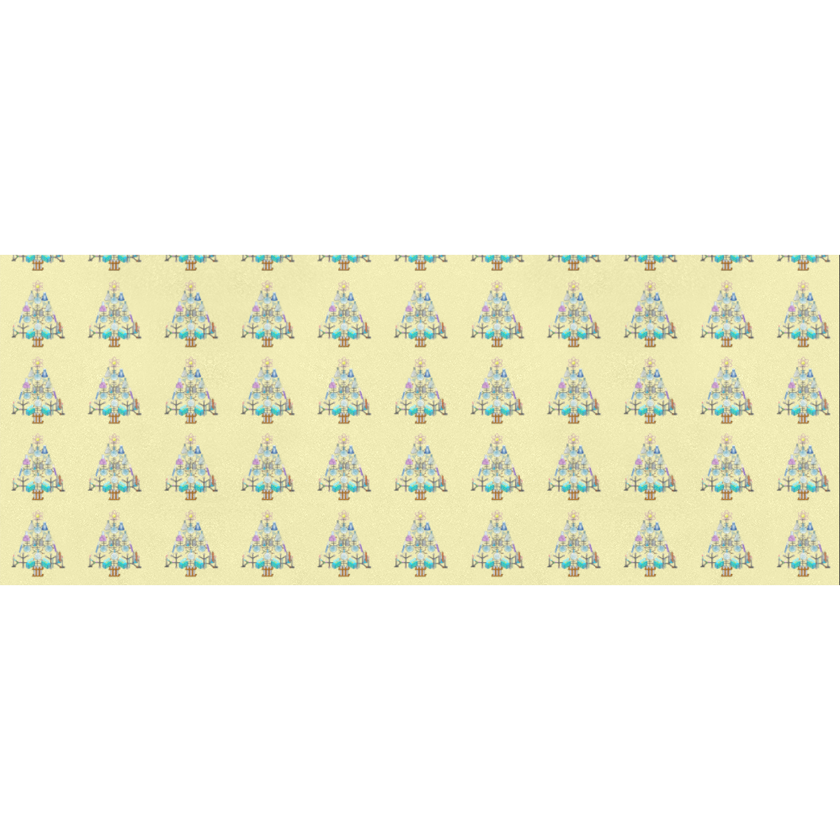 Oh Chemist Tree, Oh Chemistry, Science Christmas on Yellow Gift Wrapping Paper 58"x 23" (2 Rolls)