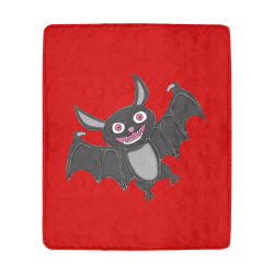 Cute Halloween Bat Red Ultra-Soft Micro Fleece Blanket 50"x60"