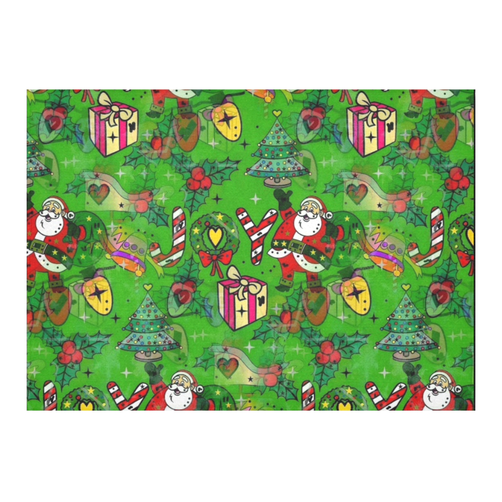 Joy Christmas by Nico Bielow Cotton Linen Tablecloth 60"x 84"