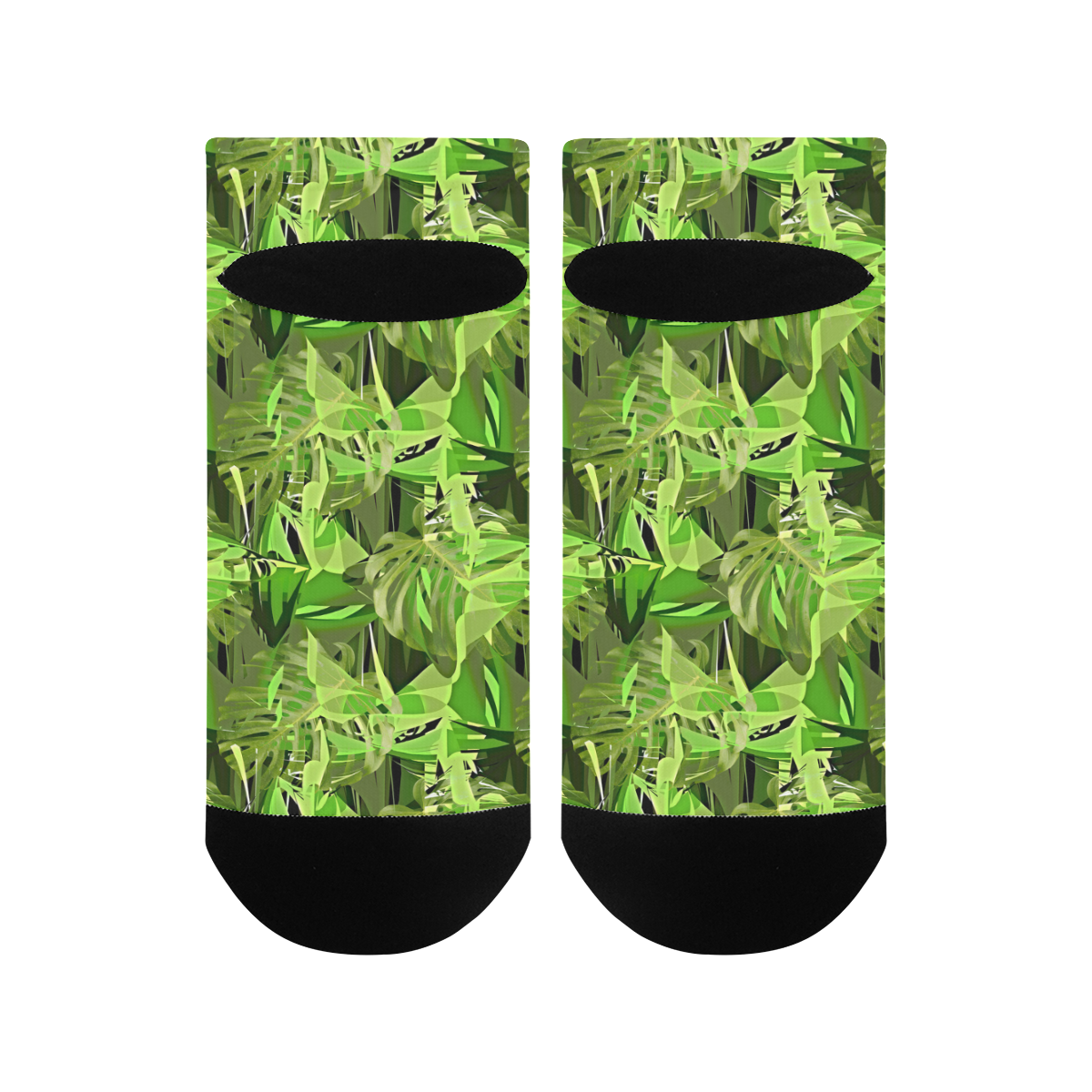 Tropical Jungle Leaves Camouflage Men's Ankle Socks
