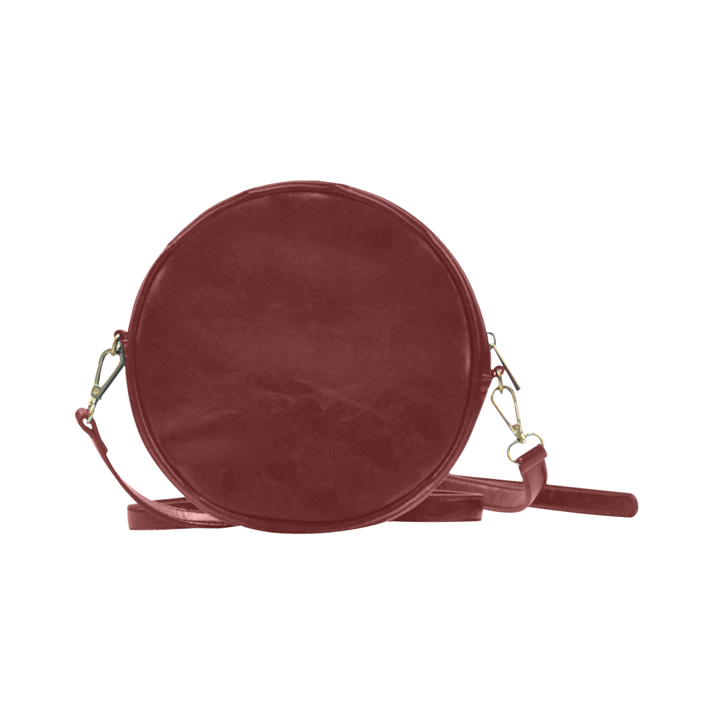 Red purple paint Round Sling Bag (Model 1647)