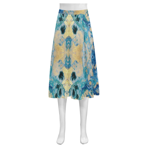 dorures 3 Mnemosyne Women's Crepe Skirt (Model D16)