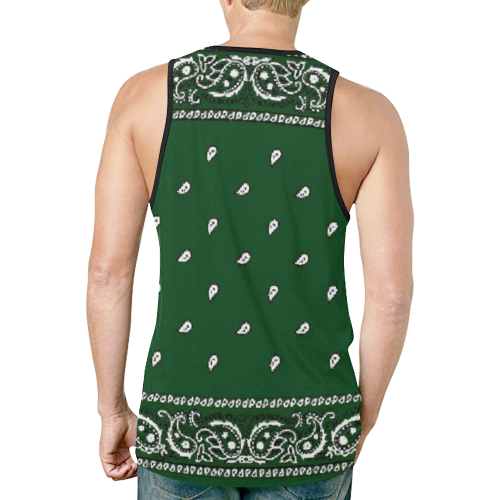 KERCHIEF PATTERN GREEN New All Over Print Tank Top for Men (Model T46)