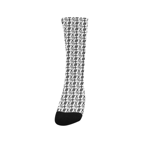 NUMBERS Collection Symbols White Men's Custom Socks
