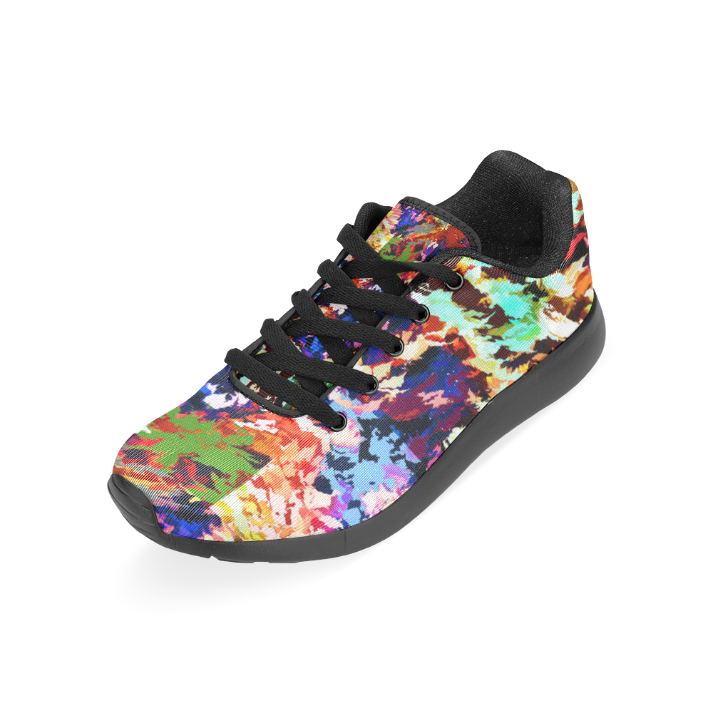 Foliage Patchwork #7 by Jera Nour Women's Running Shoes/Large Size (Model 020)