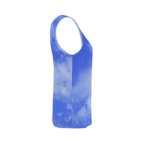 Blue Clouds All Over Print Tank Top for Women (Model T43)
