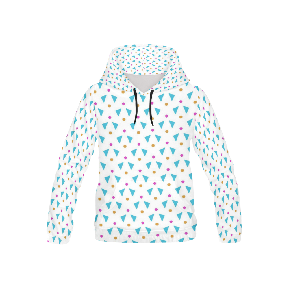 Funny Doodle Pattern 2C by JamColors All Over Print Hoodie for Kid (USA Size) (Model H13)