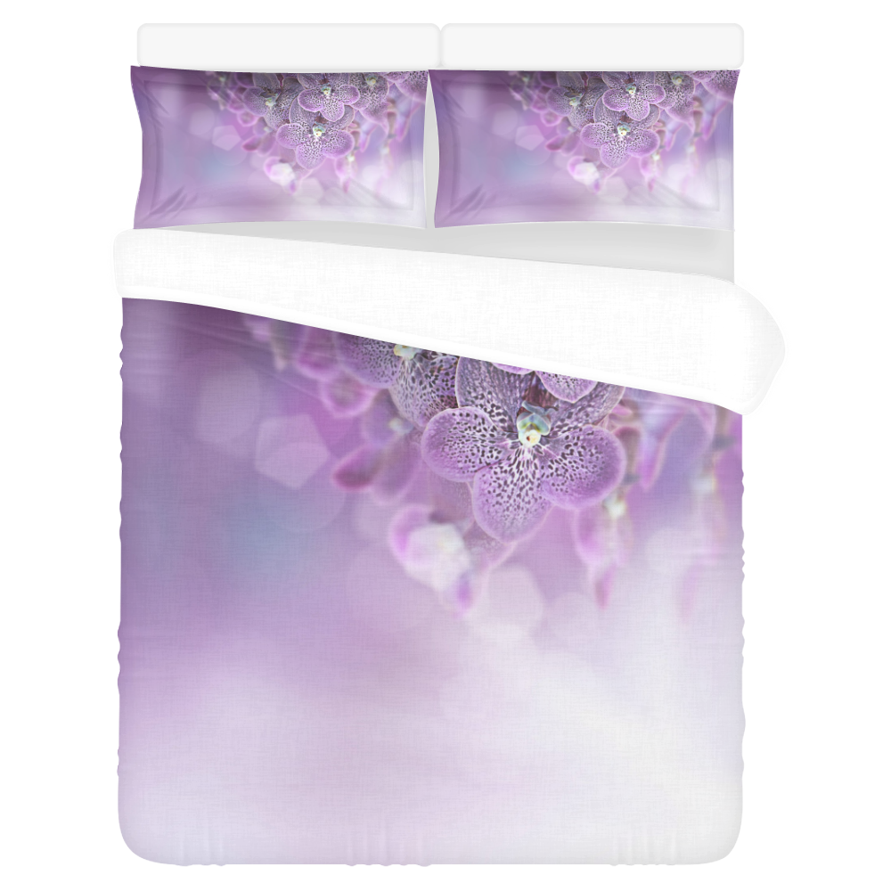 violet-orchids 3-Piece Bedding Set
