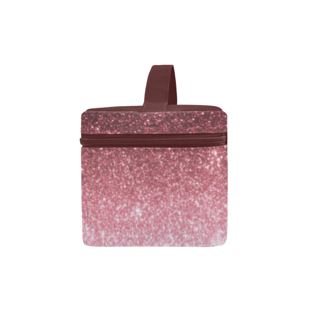 rose gold Glitter gradient Cosmetic Bag/Large (Model 1658)