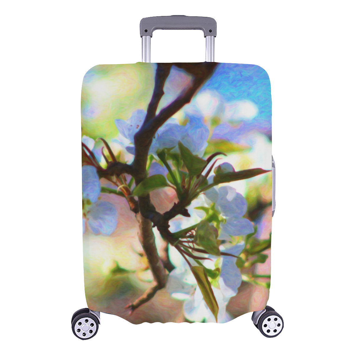 Pear Tree Blossoms Luggage Cover/Large 26"-28"