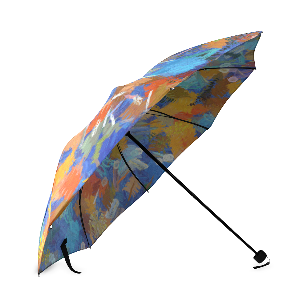 Colorful paint strokes Foldable Umbrella (Model U01)