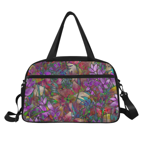 Floral Abstract Stained Glass G175 Fitness Handbag (Model 1671)