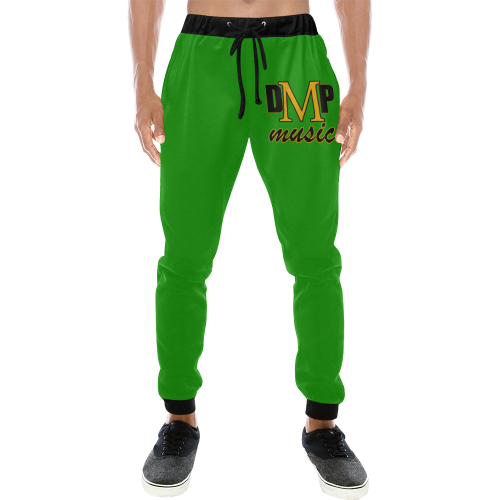 DMP music joggers (green) Men's All Over Print Sweatpants/Large Size (Model L11)