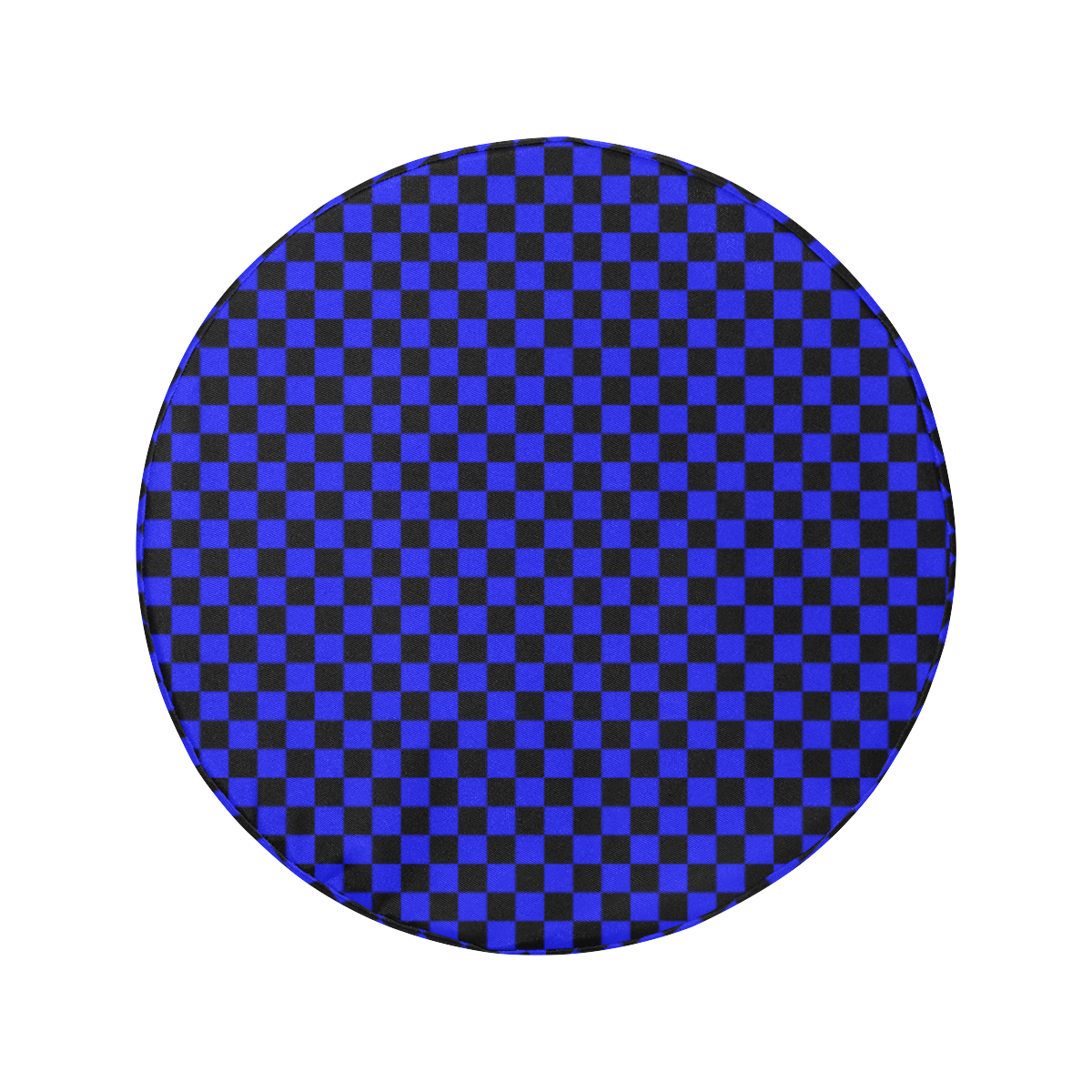 Checkerboard Black And Blue 34 Inch Spare Tire Cover