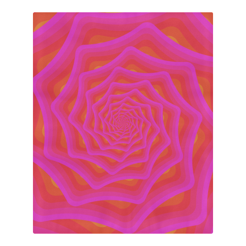 Pink spiral 3-Piece Bedding Set
