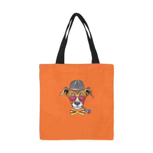 Dog All Over Print Canvas Tote Bag/Small (Model 1697)