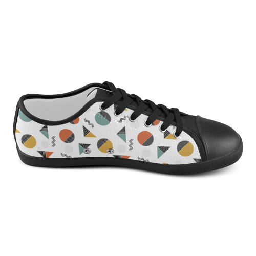 Geo Cutting Shapes Canvas Shoes for Women/Large Size (Model 016)