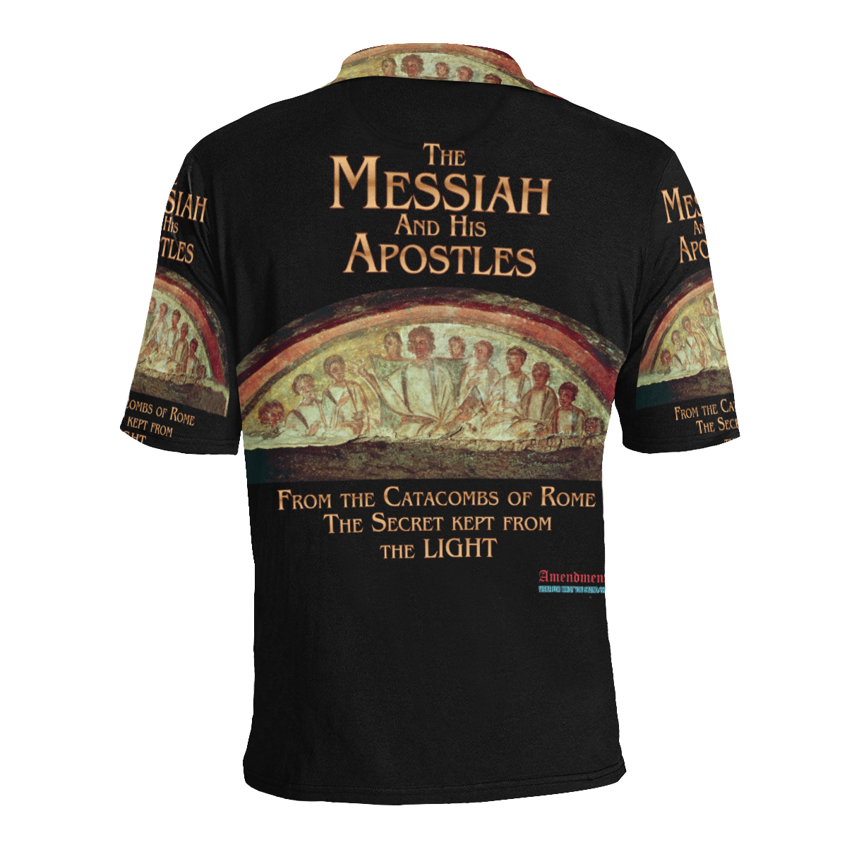 MessiahDesign-in-Eng Men's All Over Print Polo Shirt (Model T55)