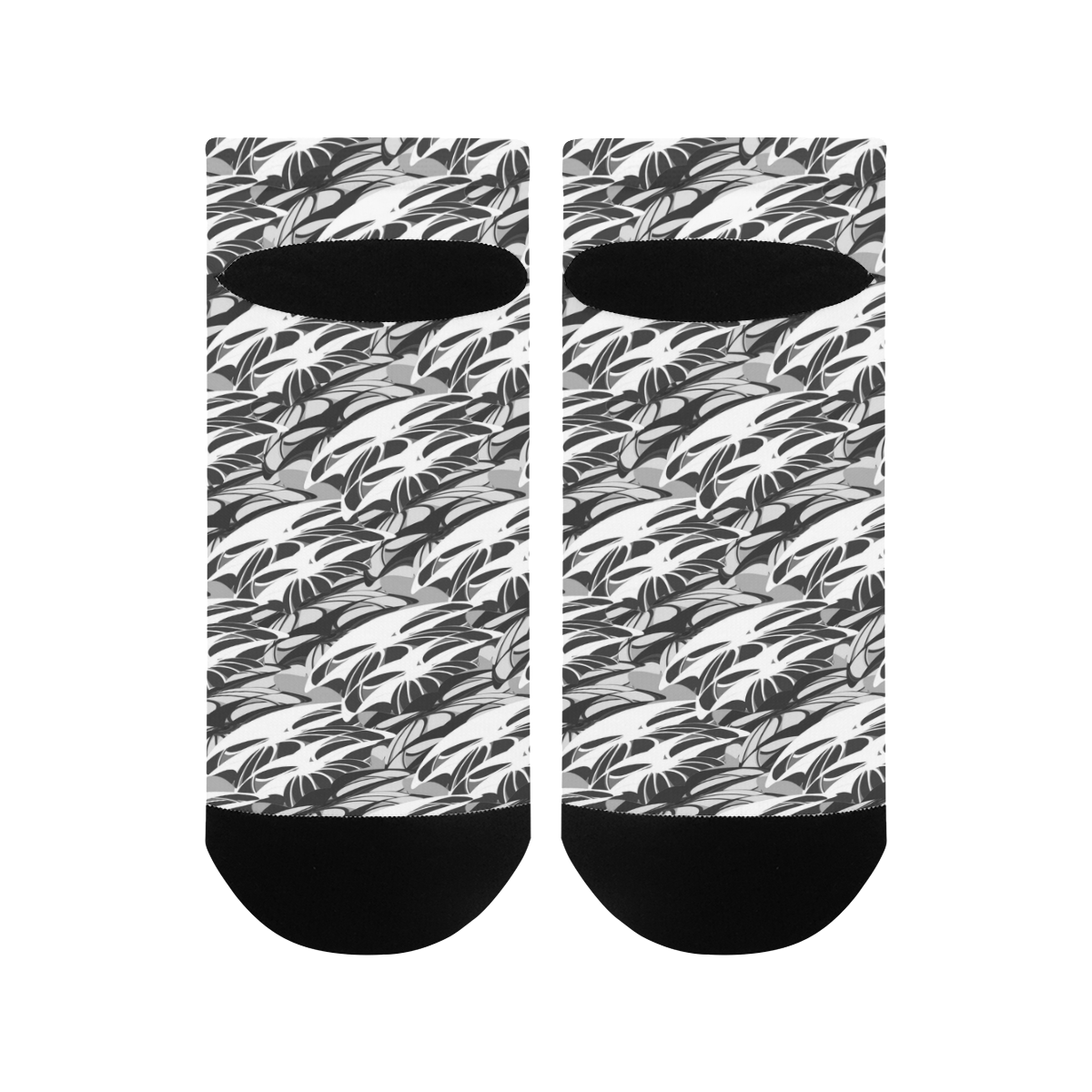 Alien Troops - Black & White Men's Ankle Socks