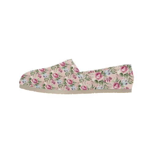 Cute floral 218A by JamColors Women's Classic Canvas Slip-On (Model 1206)