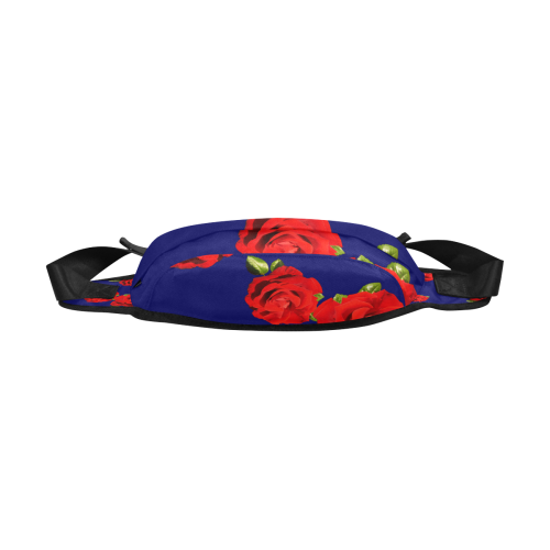 Fairlings Delight's Floral Luxury Collection- Red Rose Fanny Pack/Large 53086a9 Fanny Pack/Large (Model 1676)