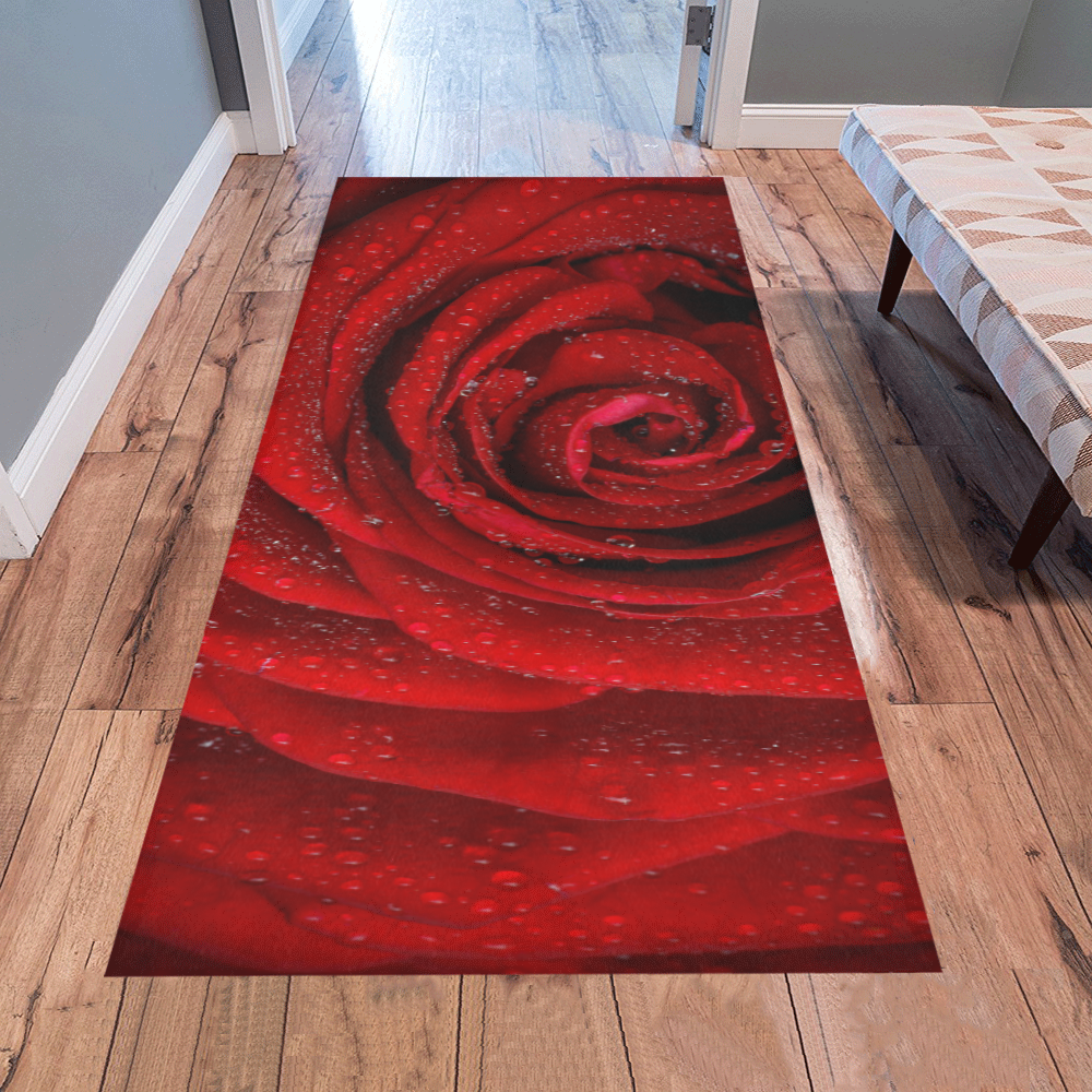 Red rosa Area Rug 7'x3'3''