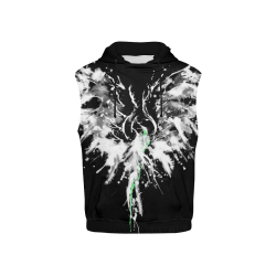 Phoenix - Abstract Painting Bird White 1 All Over Print Sleeveless Hoodie for Kid (Model H15)