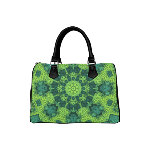 Green Theme Mandala Boston Handbag (Model 1621)
