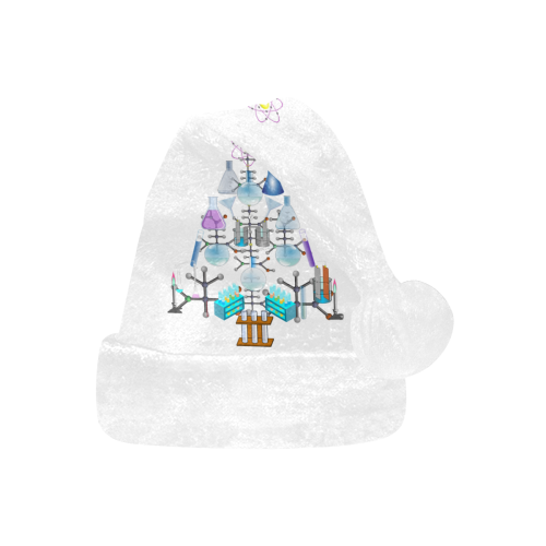 Oh Chemist Tree, Oh Chemistry, Science Christmas  White Santa Hat