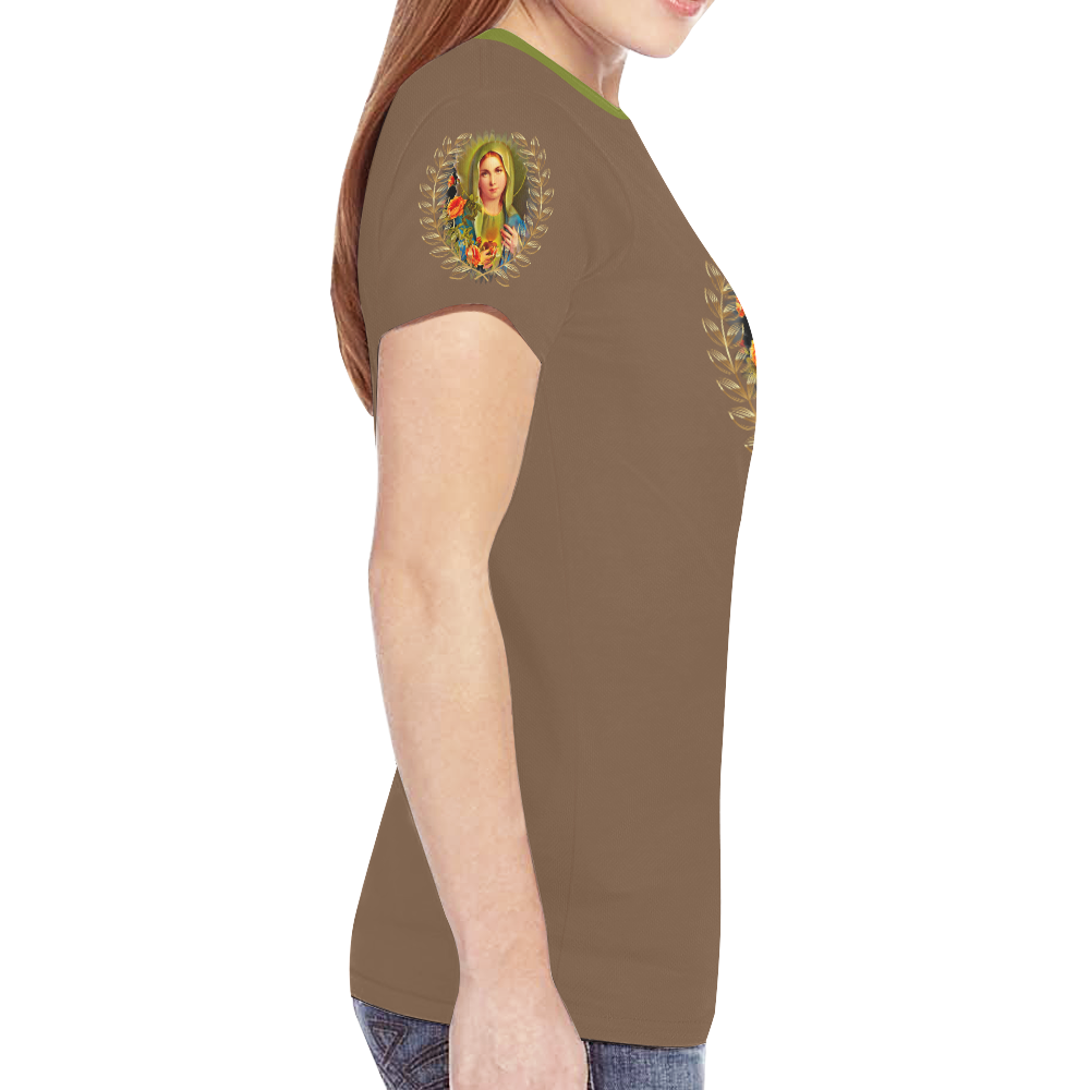 Saint Mary New All Over Print T-shirt for Women (Model T45)