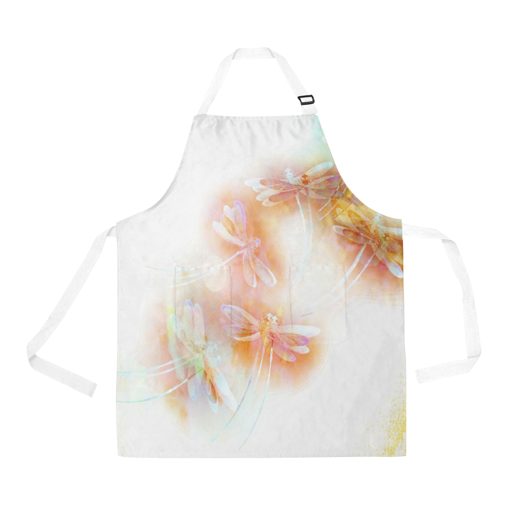 Watercolor dragonflies All Over Print Apron