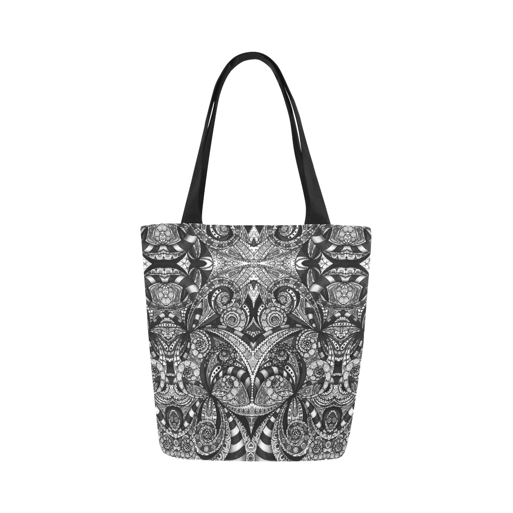 Drawing Floral Zentangle G6B Canvas Tote Bag (Model 1657)
