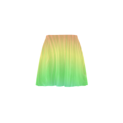 Groovy Pastel Rainbow Mini Skating Skirt (Model D36)