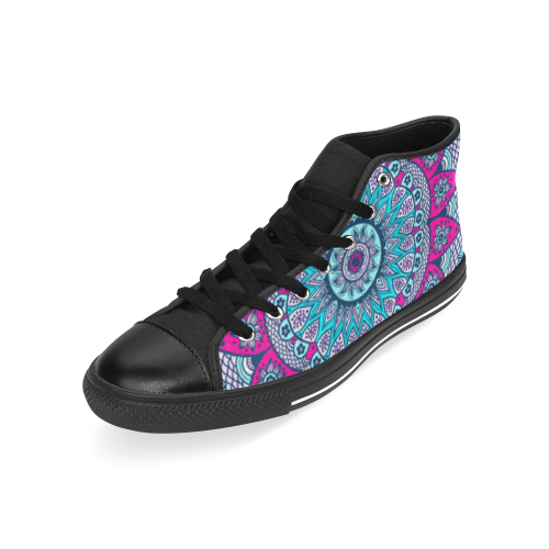 MANDALA THE UNIVERSE High Top Canvas Shoes for Kid (Model 017)
