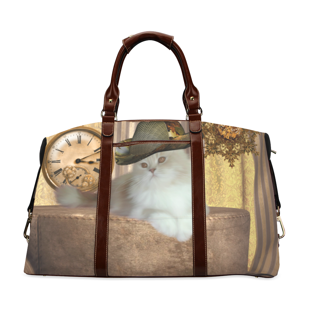 Funny steampunk cat Classic Travel Bag (Model 1643) Remake
