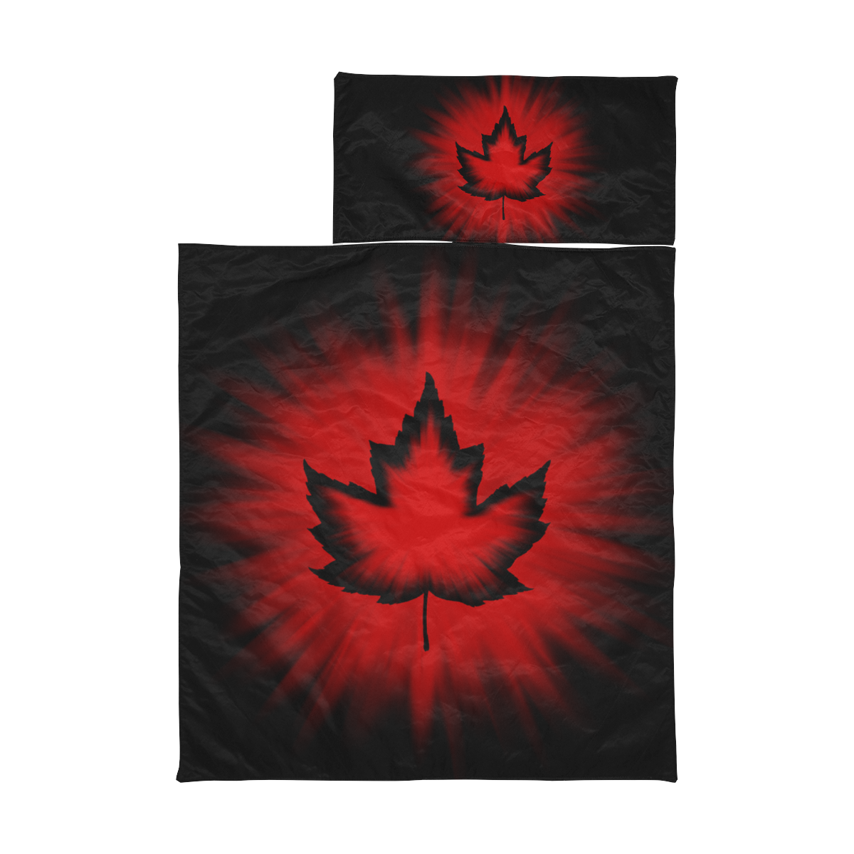 Canada Maple Leaf Black Kids' Sleeping Bag
