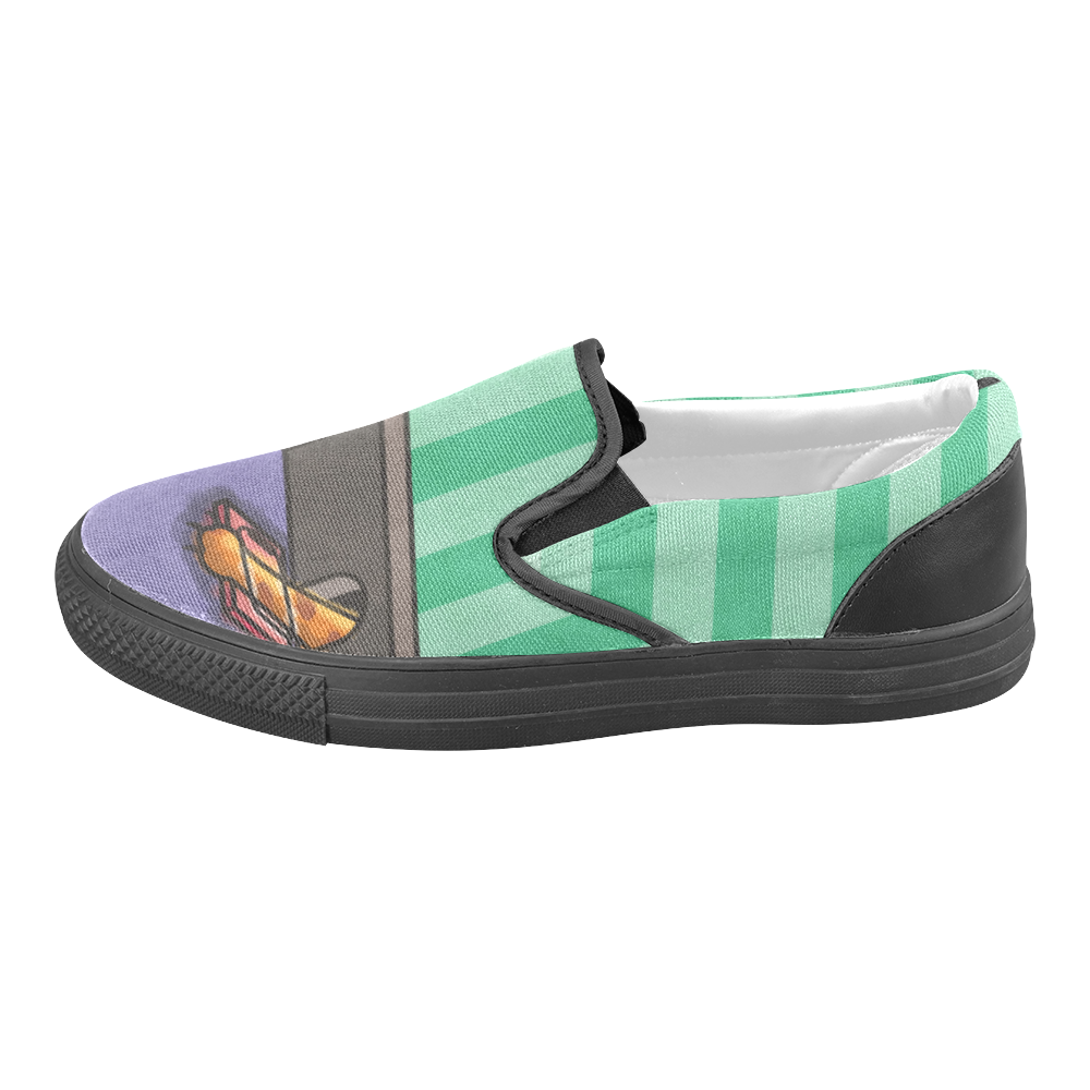 Dumb Cat Women's Unusual Slip-on Canvas Shoes (Model 019)