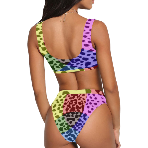 3-1-1C-3-1-2 Sport Top & High-Waisted Bikini Swimsuit (Model S07)