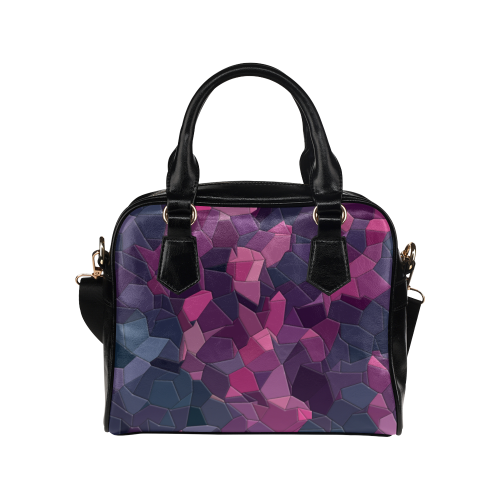 purple pink magenta mosaic #purple Shoulder Handbag (Model 1634)