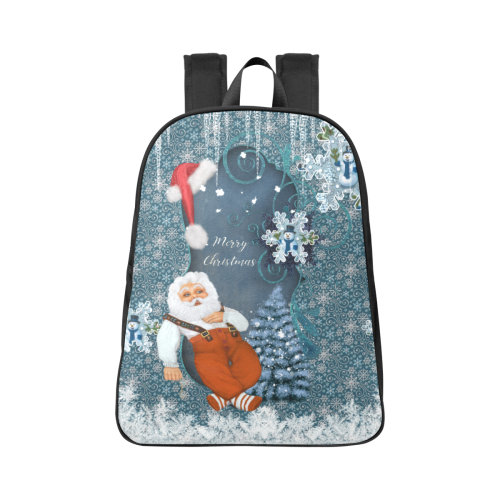 Funny Santa Claus Fabric School Backpack (Model 1682) (Large)