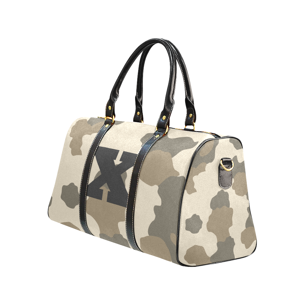 "X" Classic Brown Camouflage New Waterproof Travel Bag/Large (Model 1639)